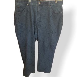 Simon Chang floral print jeans